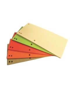 Intercalator C7 din carton OFFICE Products, 105x235 mm, 4 perforatii, 100 buc/set, color mix
