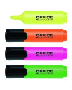 Textmarker OFFICE Products FLUO, scriere de 2-5 mm, set 4 culori