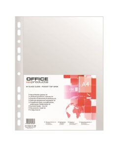 Folie protectie pentru documente A4, 40 microni, 100/set, Office Products - cristal