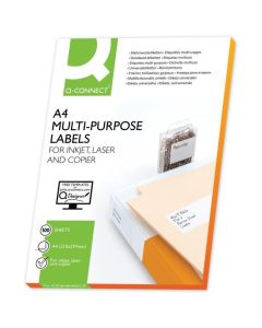 Etichete autoadezive Q-CONNECT 33/A4,70 x 25.4 mm, albe, pretaiate, 100 coli/top