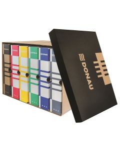 Container arhivare DONAU cu capac, maro, 363x545x317 mm