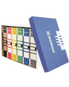 Container arhivare DONAU cu capac, albastru, 363x545x317 mm