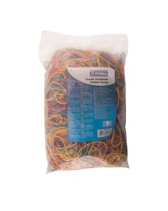 Elastice pentru bani DONAU, 60 mm, 80 % cauciuc, 1 Kg, color