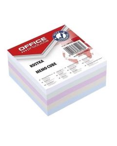 Rezerva cub hartie color OFFICE Products, 400 file, 85 x 85 x 40 mm, lipit si infoliat