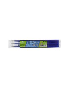 Rezerva pix gel ECADA Disparel 3, 0.7 mm, albastru, 3 bucati/set