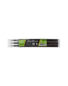 Rezerva pix gel ECADA Disparel 3, 0.7 mm, negru, 3 bucati/set
