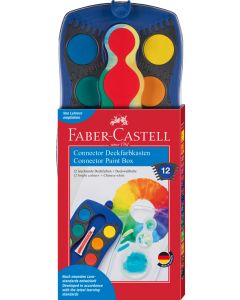Acuarele 12 culori Conector albastre FABER-CASTELL
