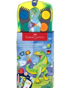 Acuarele 12 culori Conector Dinozauri 2025 FABER-CASTELL