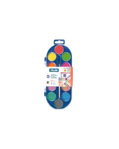 Acuarele 7 culori metal + 5 fluo MILAN
