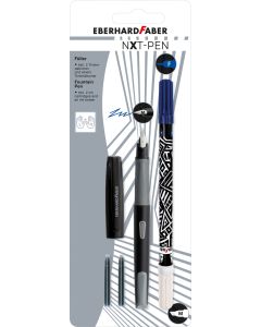 Blister stilou scolar nxt + 2 cartuse cerneala + pic EBERHARD FABER