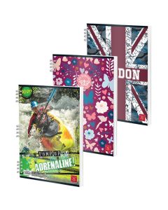 Caiet A4 80 file cu spirala AR coperta color