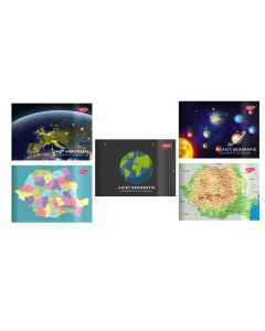 Caiet geografie 17x24 24 file coperta plastic DACO