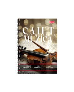 Caiet muzica A4 24 file spira DACO