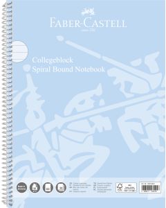 Caiet spira A4 80 file 90 gr dictando coperta carton Bleu Sky FABER-CASTELL