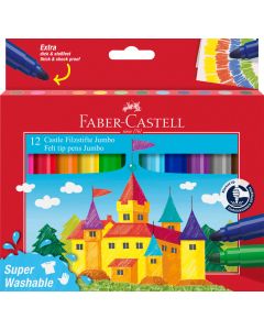 Carioca 12 culori Jumbo Superwashable FABER-CASTELL
