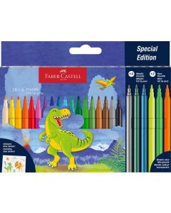 Carioca 18+6 culori Dinozauri FABER-CASTELL