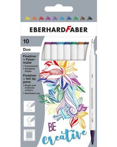 Carioci 10 culori 2 capete (carioca+liner) EBERHARD FABER