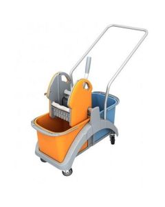 Carucior de curatenie cu 2 galeti de 25l+storcator-Double Plastic Trolley, SPLAST