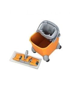 Carucior de curatenie cu galeata 20l si talpa mop plat Klick+Mop microfibra-Piko Trolley, SPLAST