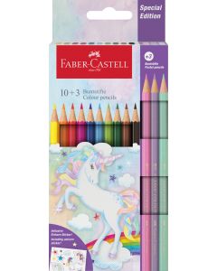 Creioane Colorate 10+3 culori Unicorni FABER-CASTELL