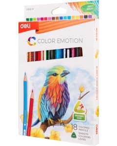 Creioane Colorate 18 culori Color Emotion DELI