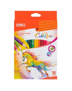 Creioane Colorate 18 culori Colorun DELI