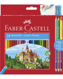 Creioane Colorate 24+3 culori ECO FABER-CASTELL