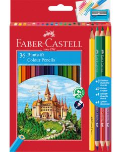 Creioane Colorate 36+3+1 culori ECO FABER-CASTELL