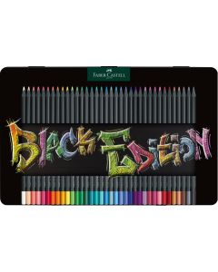 Creioane Colorate 36 culori Black edition cutie metal FABER-CASTELL