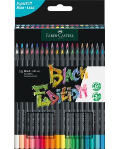 Creioane Colorate 36 culori Black edition FABER-CASTELL