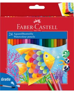 Creioane Colorate acuarela 24 buc + pensula FABER-CASTELL