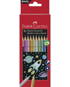 Creioane Colorate metalizate 10 culori FABER-CASTELL