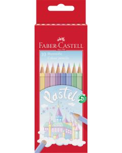 Creioane Colorate pastel 10 culori FABER-CASTELL