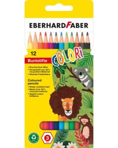 Creioane Colorate plastic 12 culori EBERHARD FABER