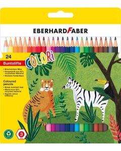 Creioane Colorate plastic 24 culori EBERHARD FABER