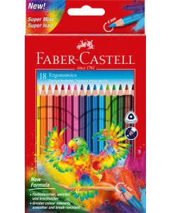 Creioane Colorate triunghiulare 18 culori ergonomics FABER-CASTELL