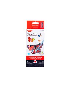 Creion color 12 culori neon si metalice DACO