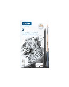 Creion grafit solubil cutie metalica MILAN