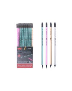 Creion negru cu radiera Metalia HB DACO