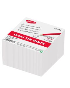 Cub hartie alb 9x9cm 500coli DACO