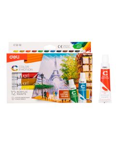 Culori acrilice 12 culori 12ml DELI