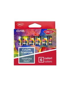 Culori tempera 6 culori 12 ml DACO