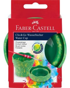 Cutie apa click&go Dinozauri verde marmorat FABER-CASTELL