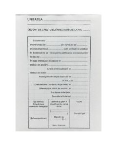 Decont de cheltuieli inregistrate color