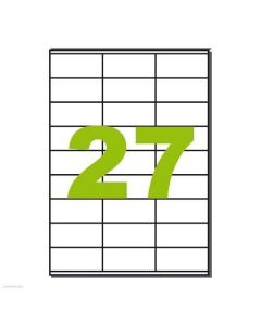 Etichete autoadezive Q-CONNECT 27/A4, 70 x 32 mm, albe, pretaiate, 100 coli/top