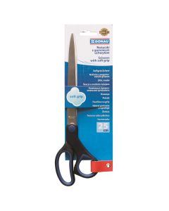 Foarfeca metalica de birou DONAU Soft Grip, 25 cm, albastru