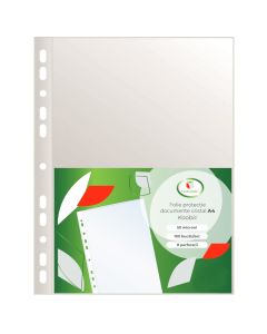 Folie protectie pentru documente A4, 50 microni, 100/set, KOOBIC - cristal