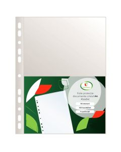 Folie protectie pentru documente A4, 90 microni, 100/set, KOOBIC - cristal
