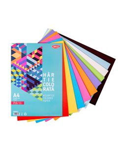 Hartie colorata A4 80 g/mp 100 coli 10 culori DACO