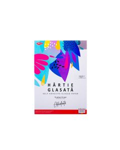 Hartie glasata autocolanta 24x34 cm 10 culori DACO